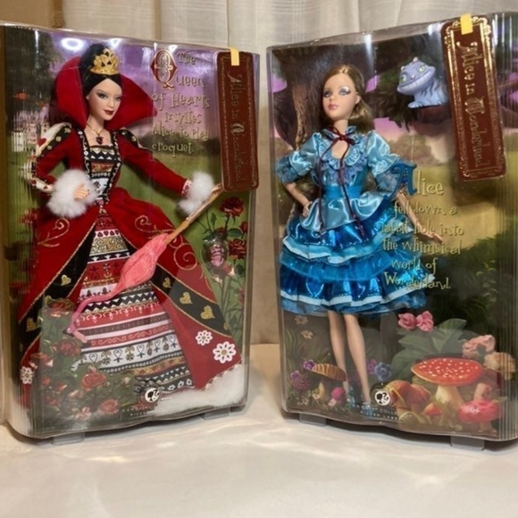 Barbie as Alice and queen of hearts dolls interest post